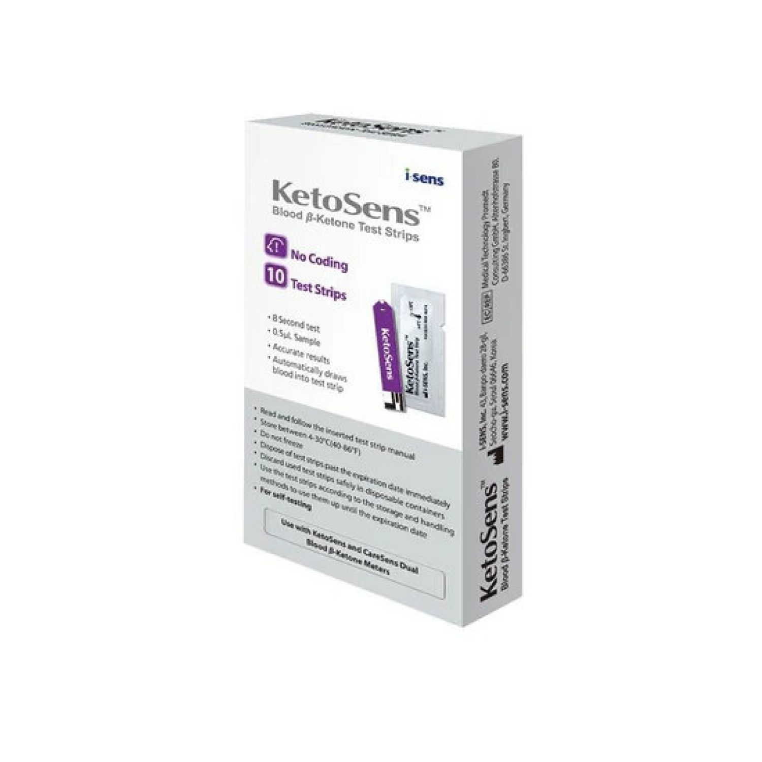 Caresens Ketosens Test Strips - Box of 10