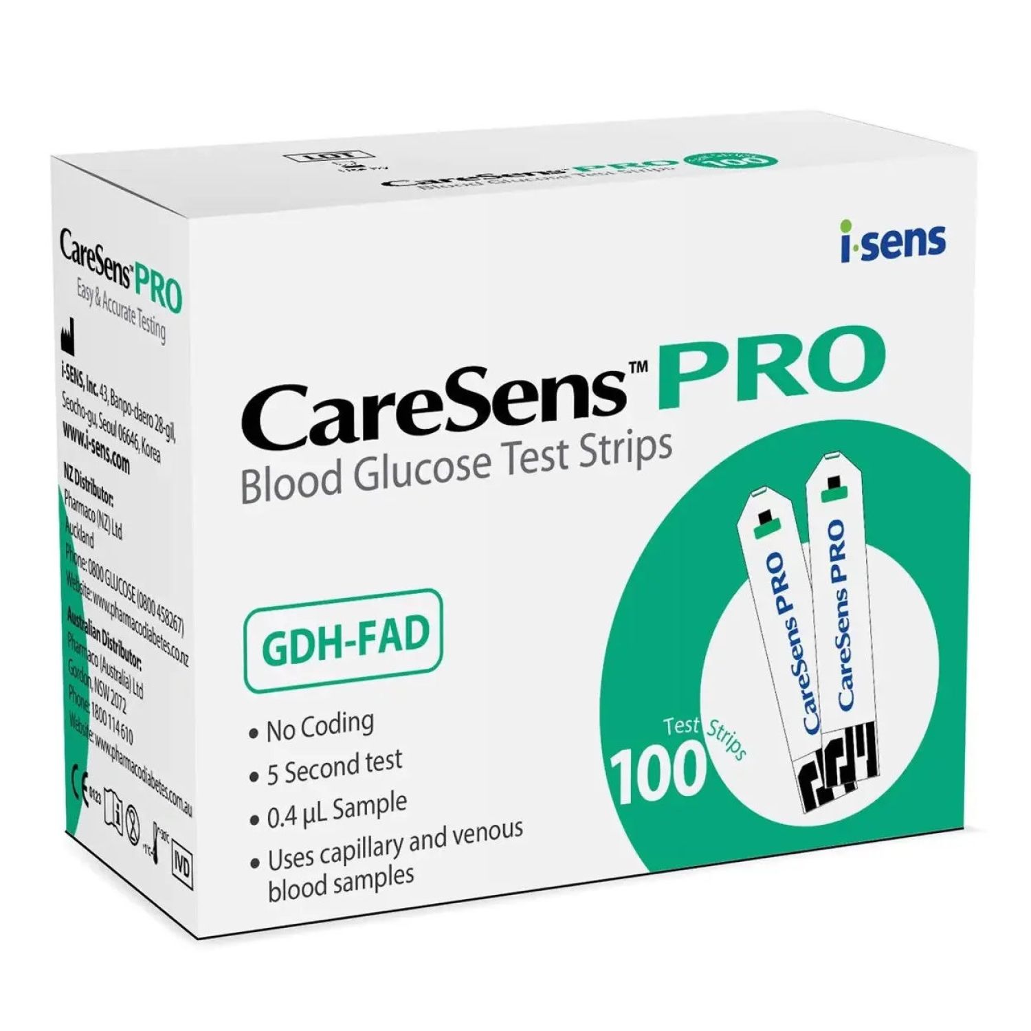Caresense Pro Test Strips - Box of 100