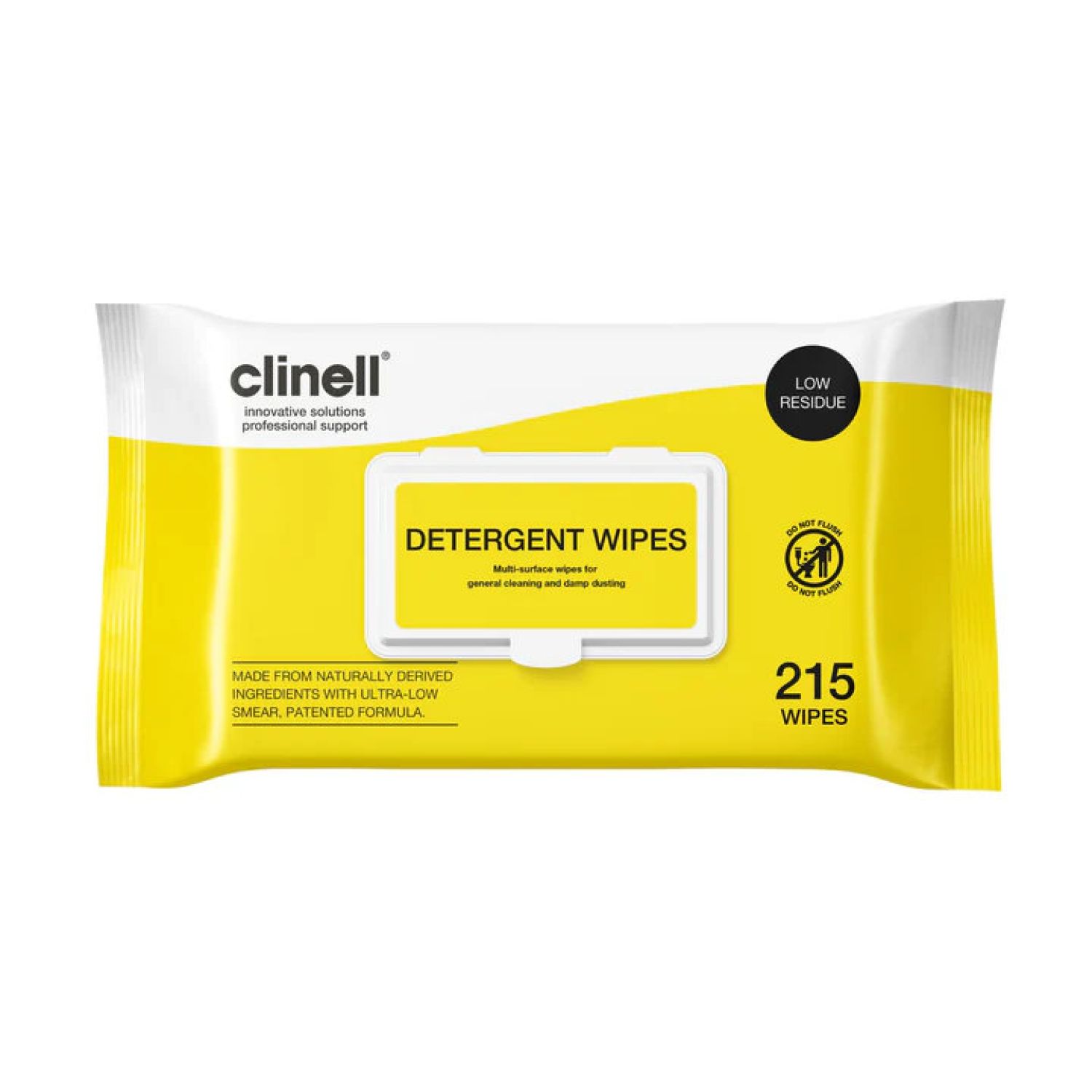 Clinell Detergent Wipes 215PK - Packet of 215