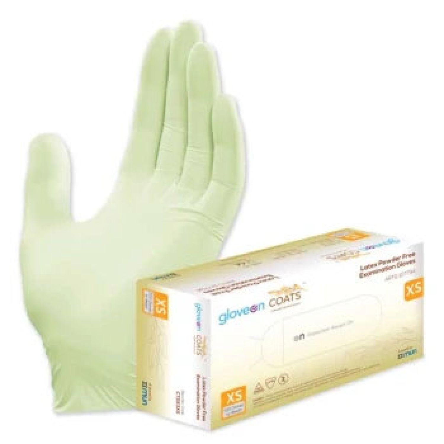 Coats Latex Exam Gloves- Powder Free - Box of 100