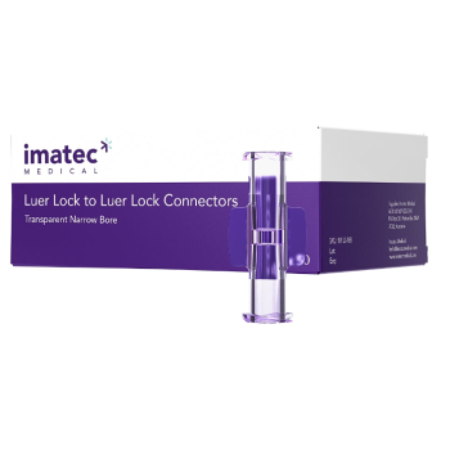 Connectors L/Lock To L/Lock Purple Strl - Box of 50