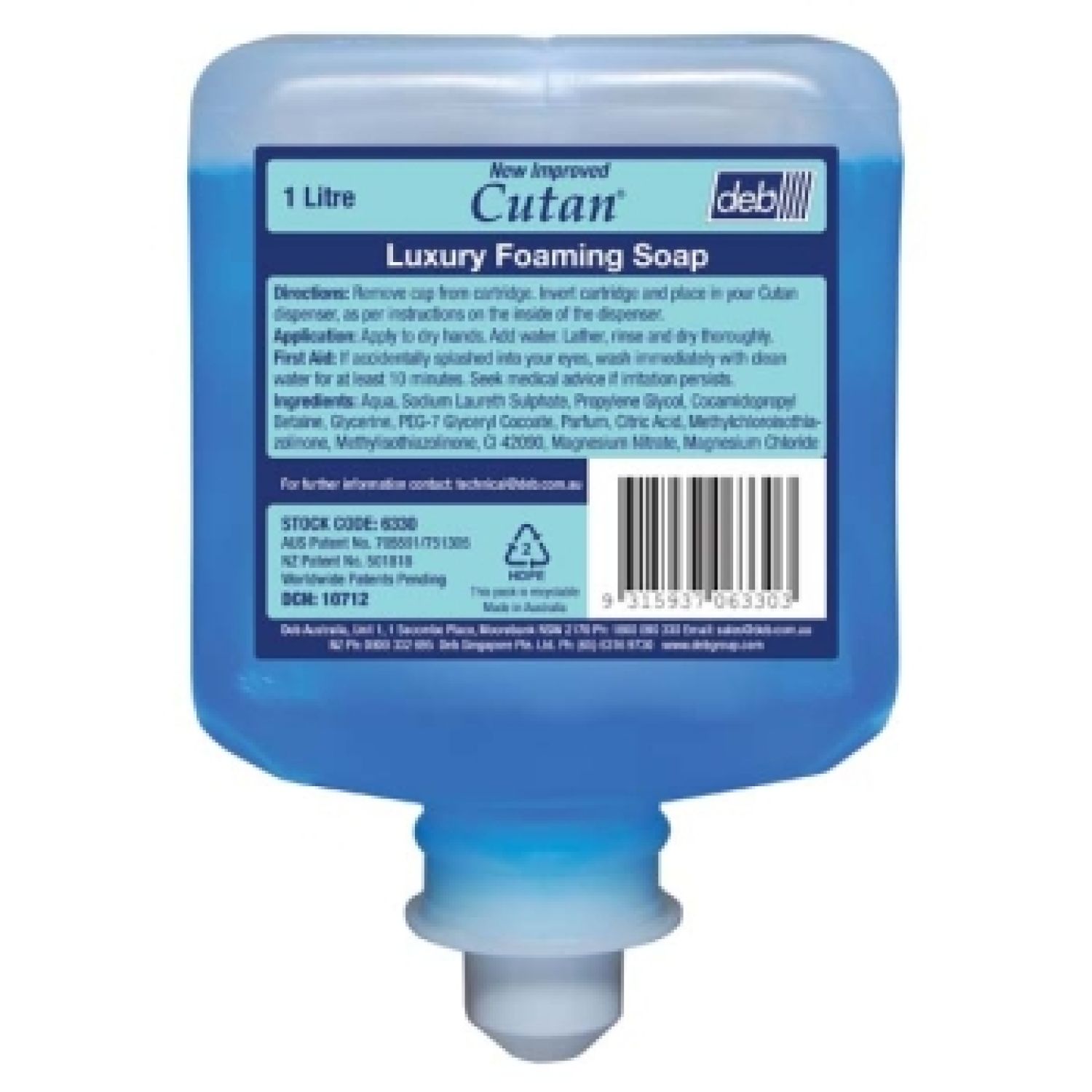 Cutan Foaming Soap - 1L Cartridge