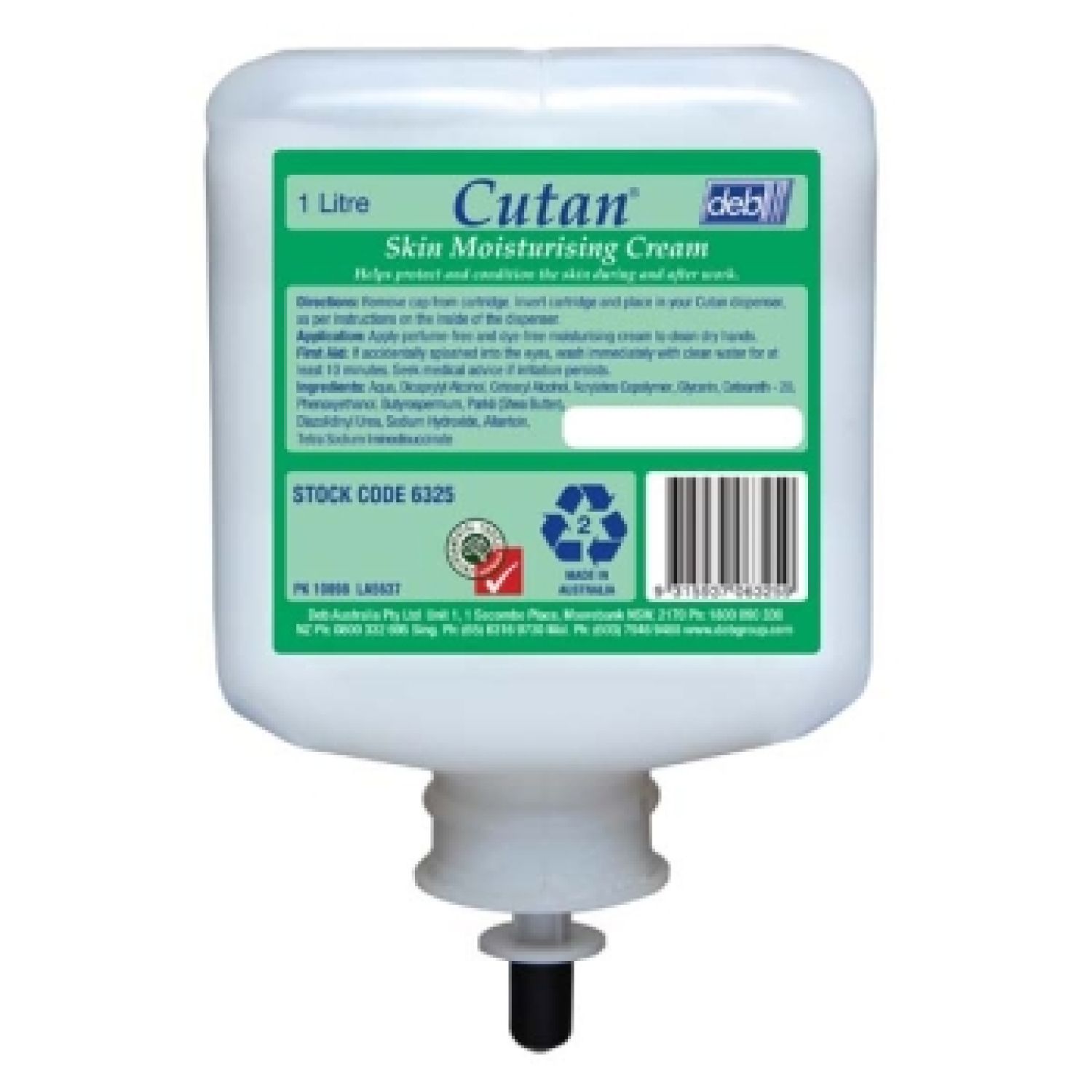 Cutan Moisturising Cream - 1L Cartridge