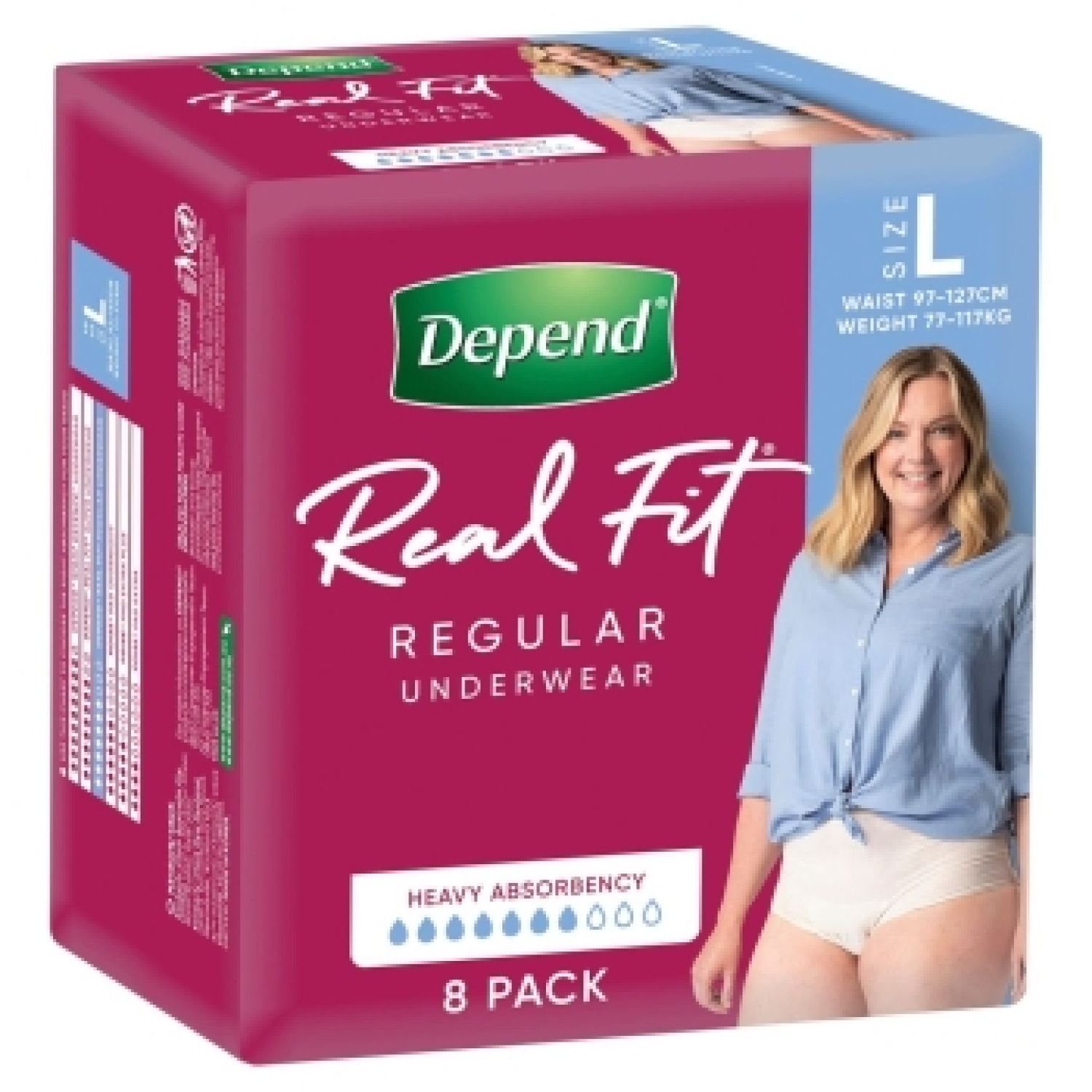 Depend Real Fit Super Women - Packet of 8