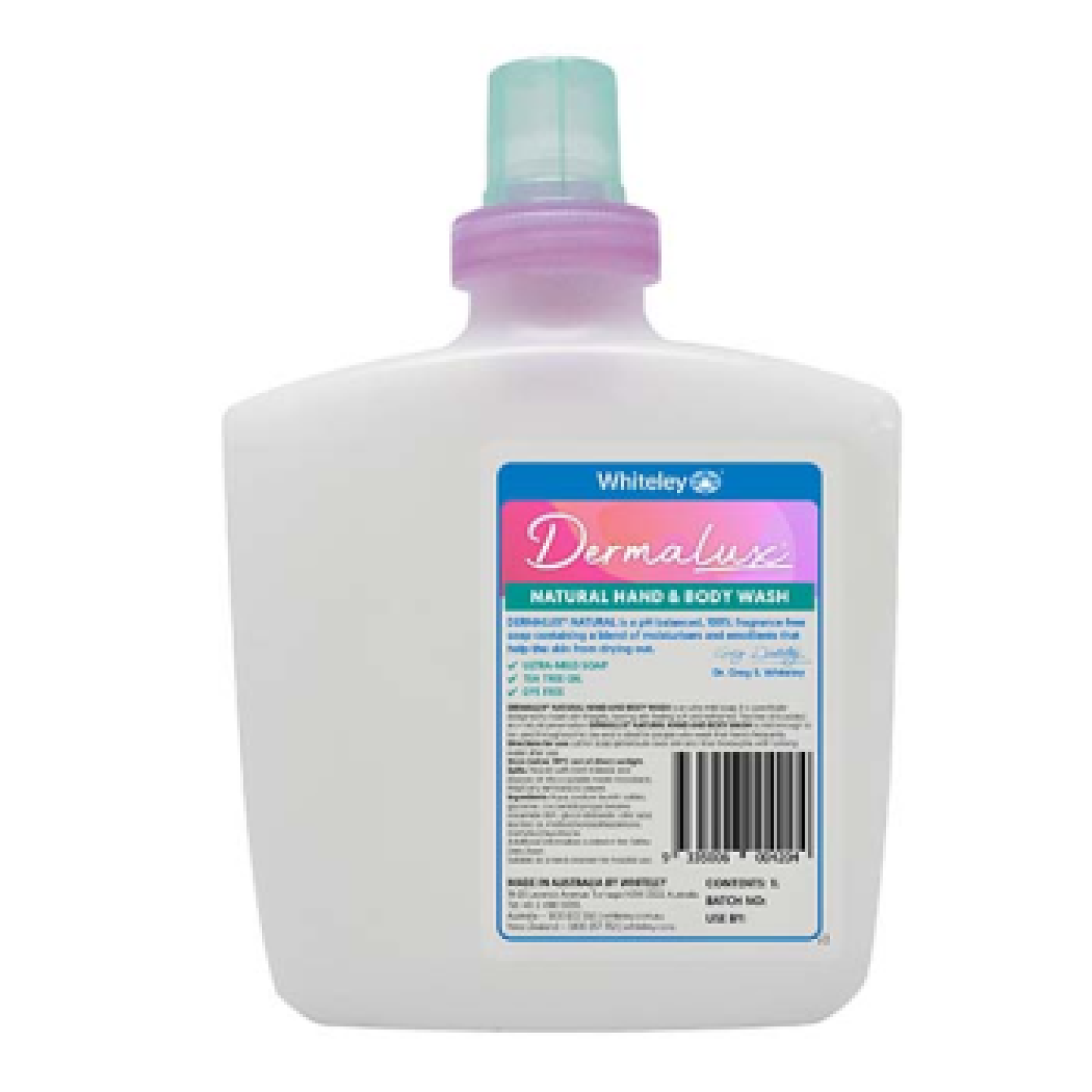 Dermalux Natural Hand Soap - 1L Bottle