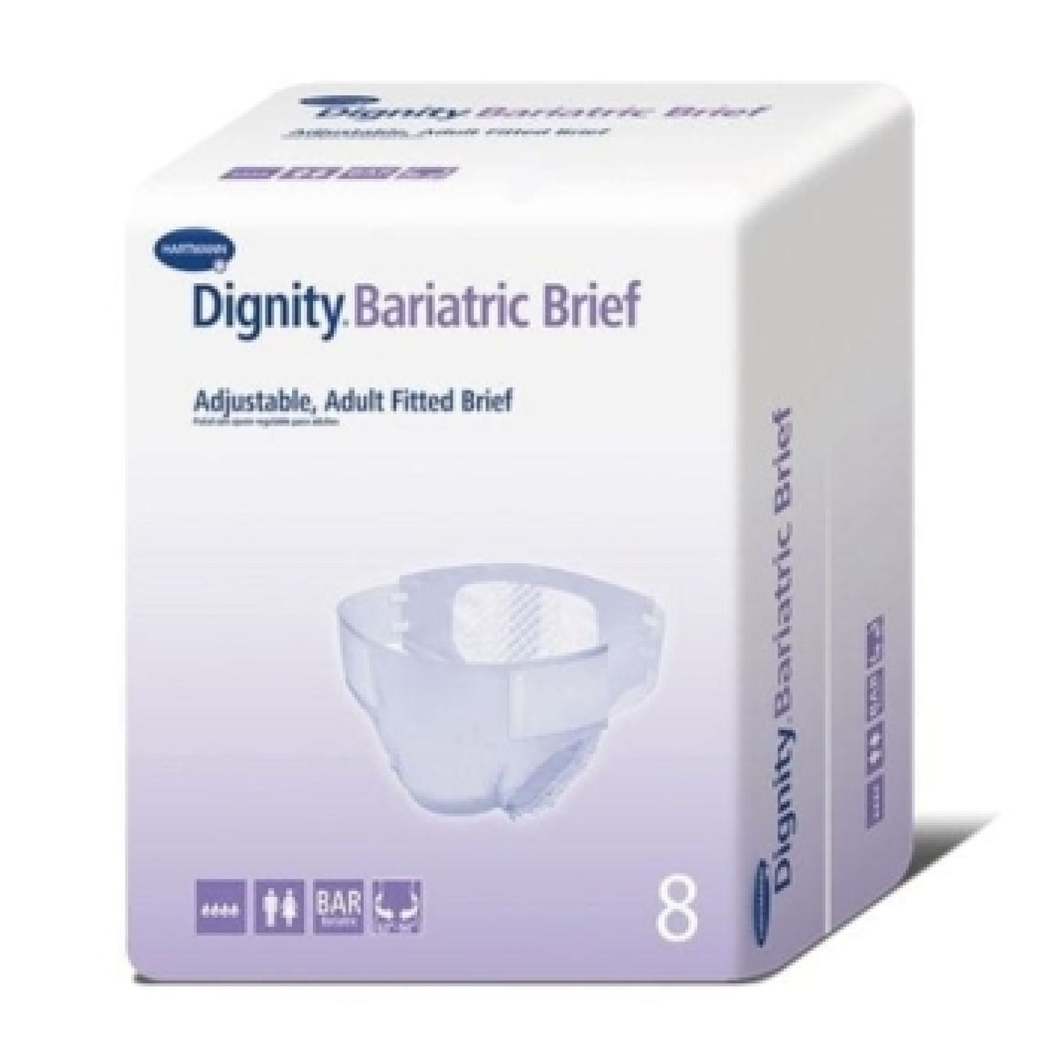 Dignity Bariatric Brief White P8 - Packet of 8