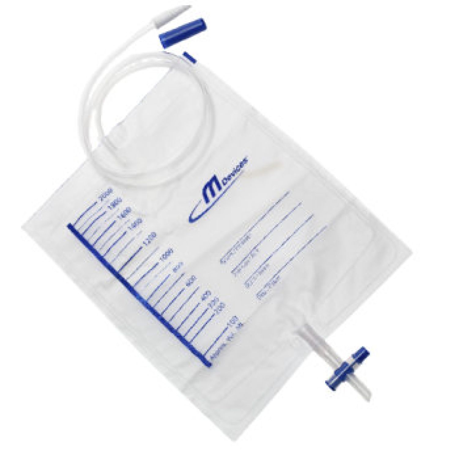 Drainage Bag 2000mL T-Tap Nrv Sample Port 120cm Clear Tubing Sterile - Each