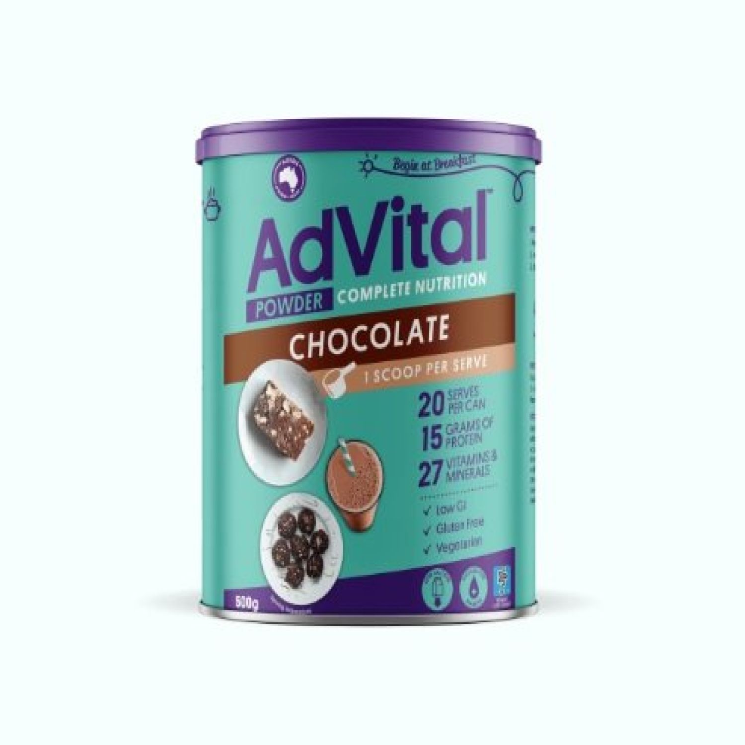 Flavour Creations AdVital Nutritionally Complete Chocolate Powder 500g - Each
