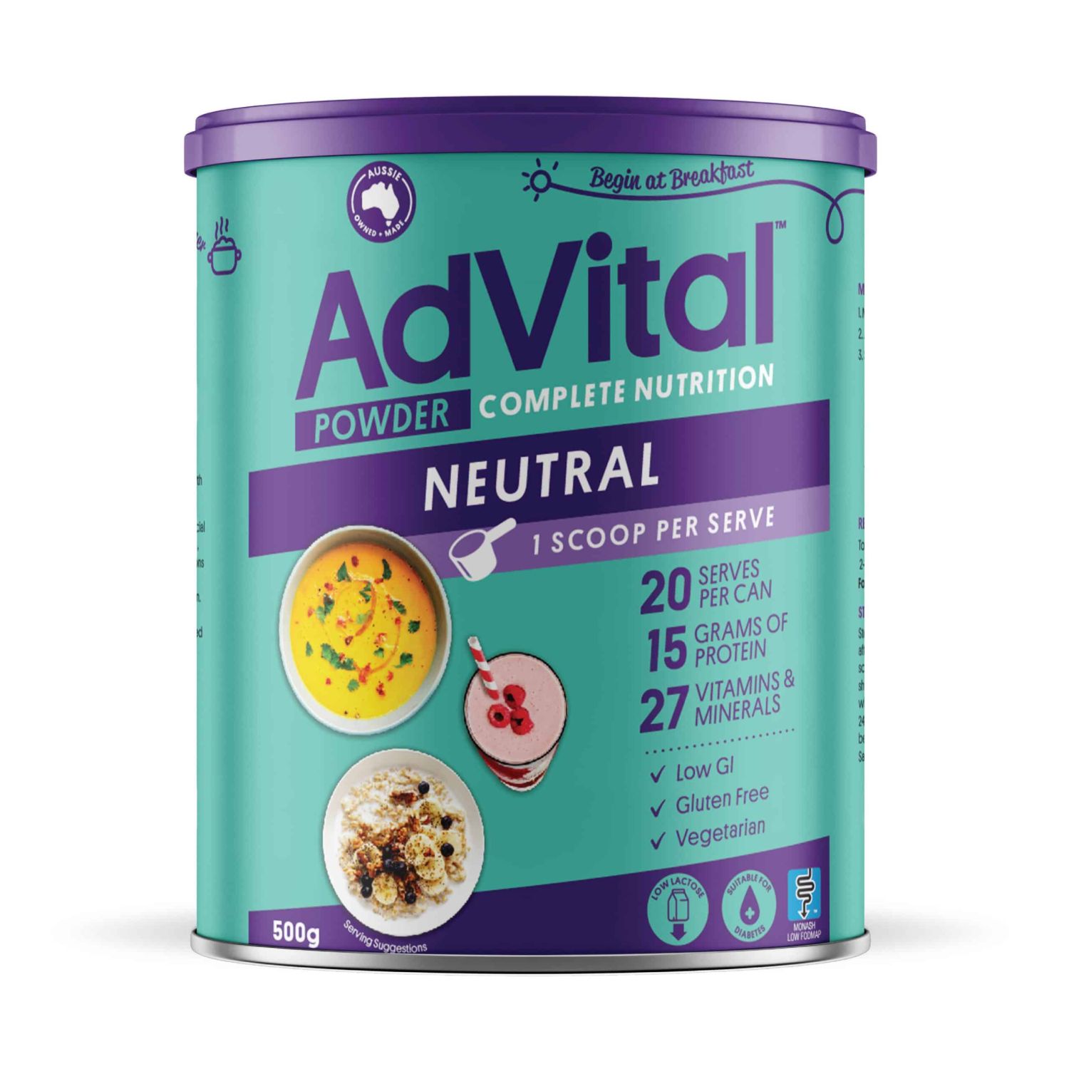 Flavour Creations AdVital Nutritionally Complete Neutral Powder - Each