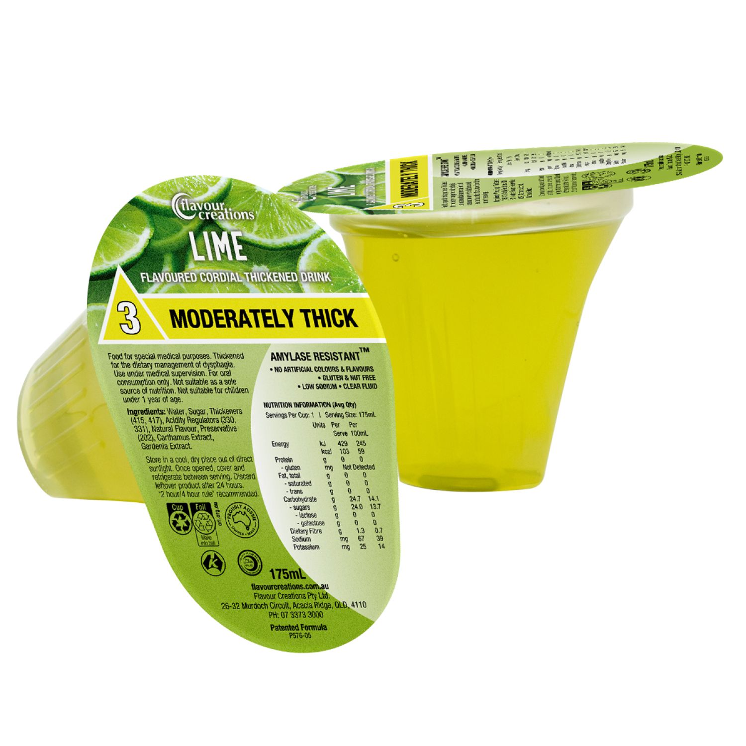 Flavour Creations Lime Cordial 400 / 3 Moderately Thick 175mL