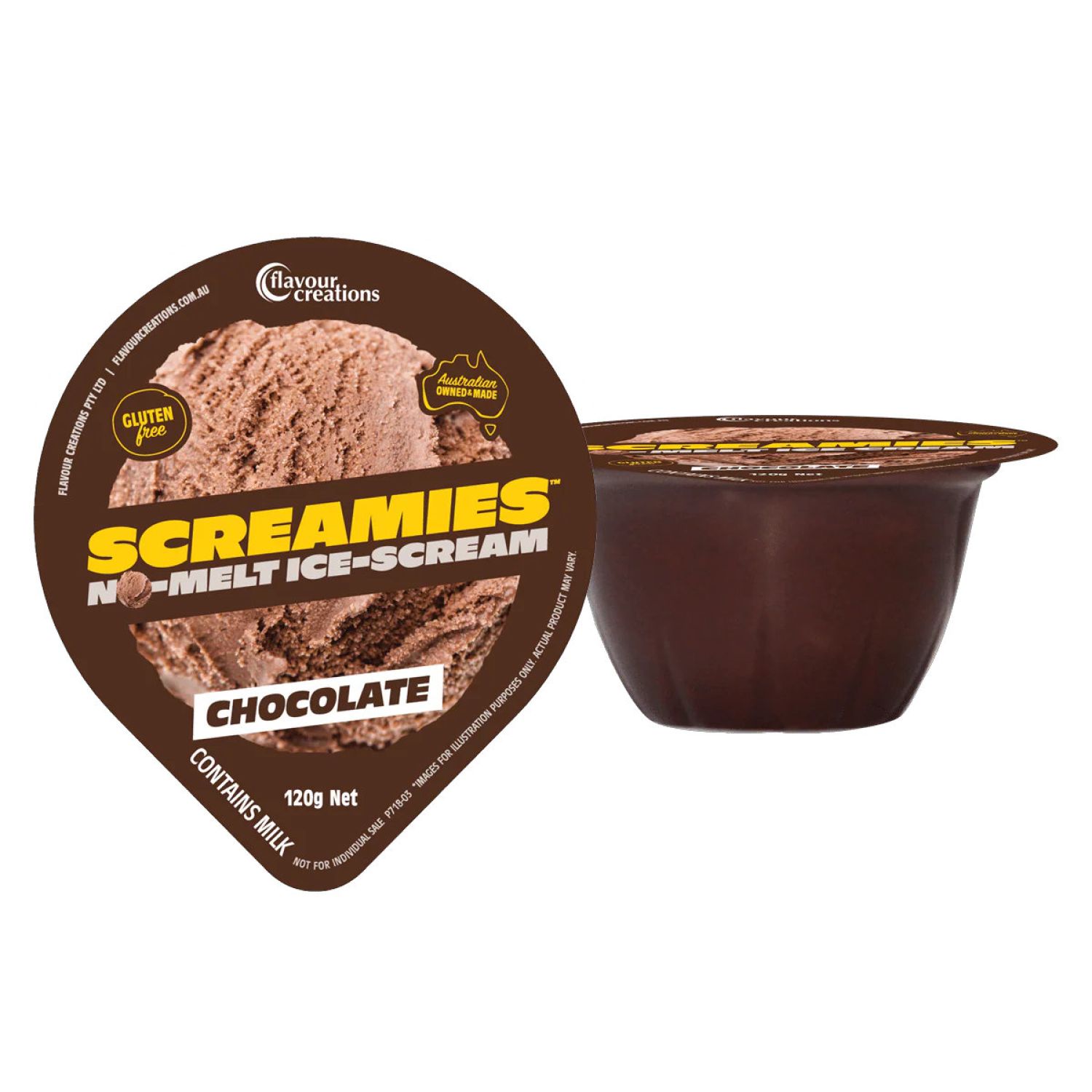 Flavour Creations Screamies No Melt Ice Cream Chocolate 120g