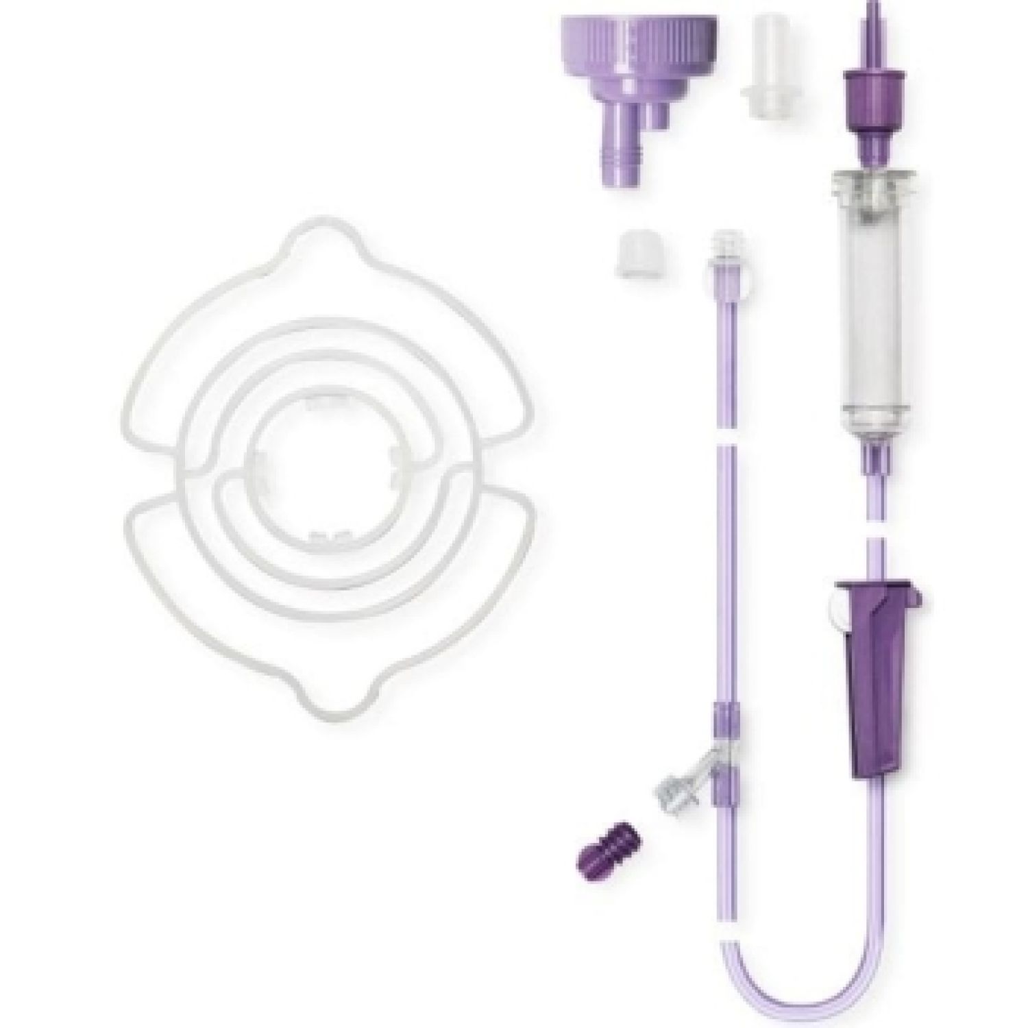 Flocare Gravity Pack & Bottle Set Y-Port & Drip Chamber - Carton of 30