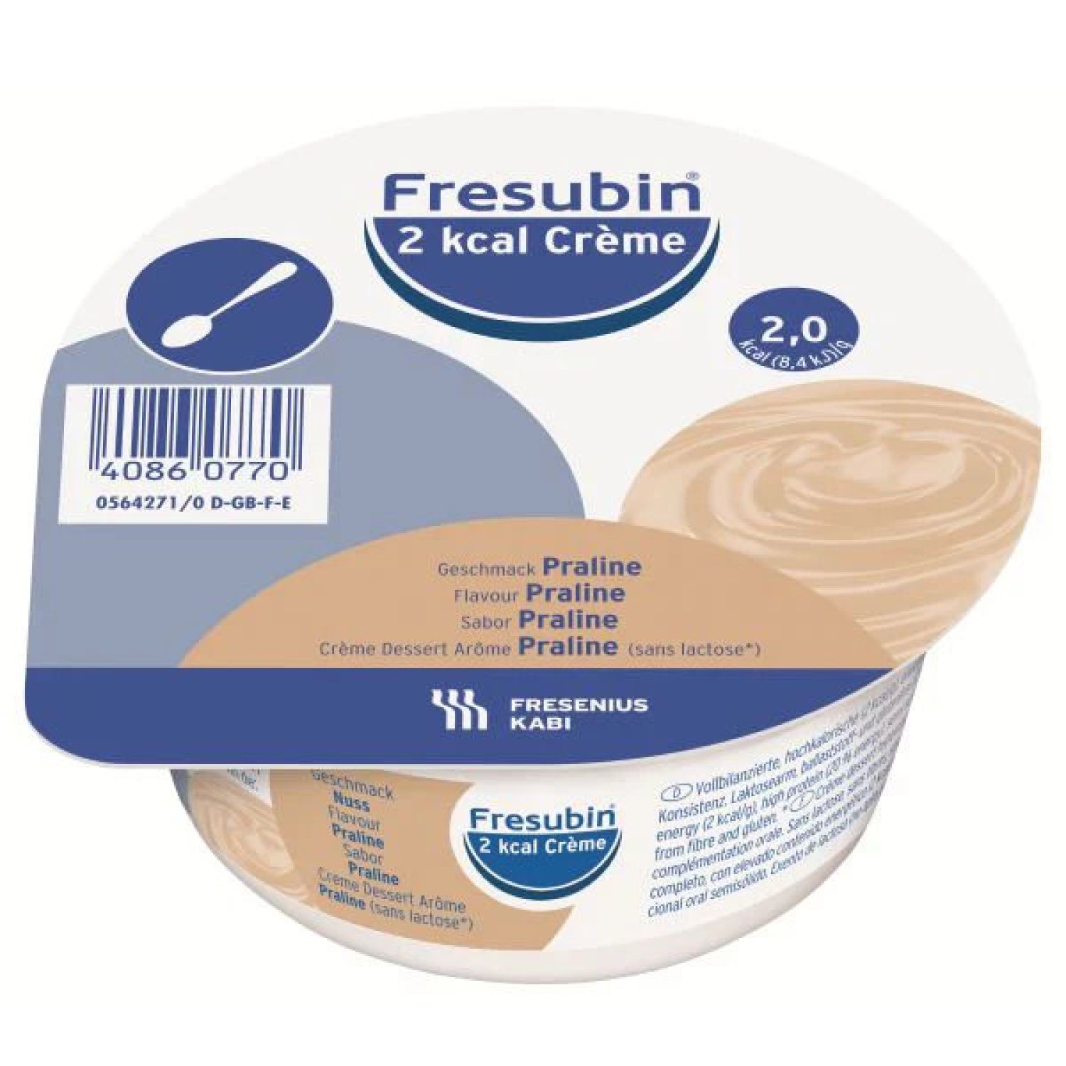 Fresubin 2KCAL Creme Praline 125g Cup - Carton of 24