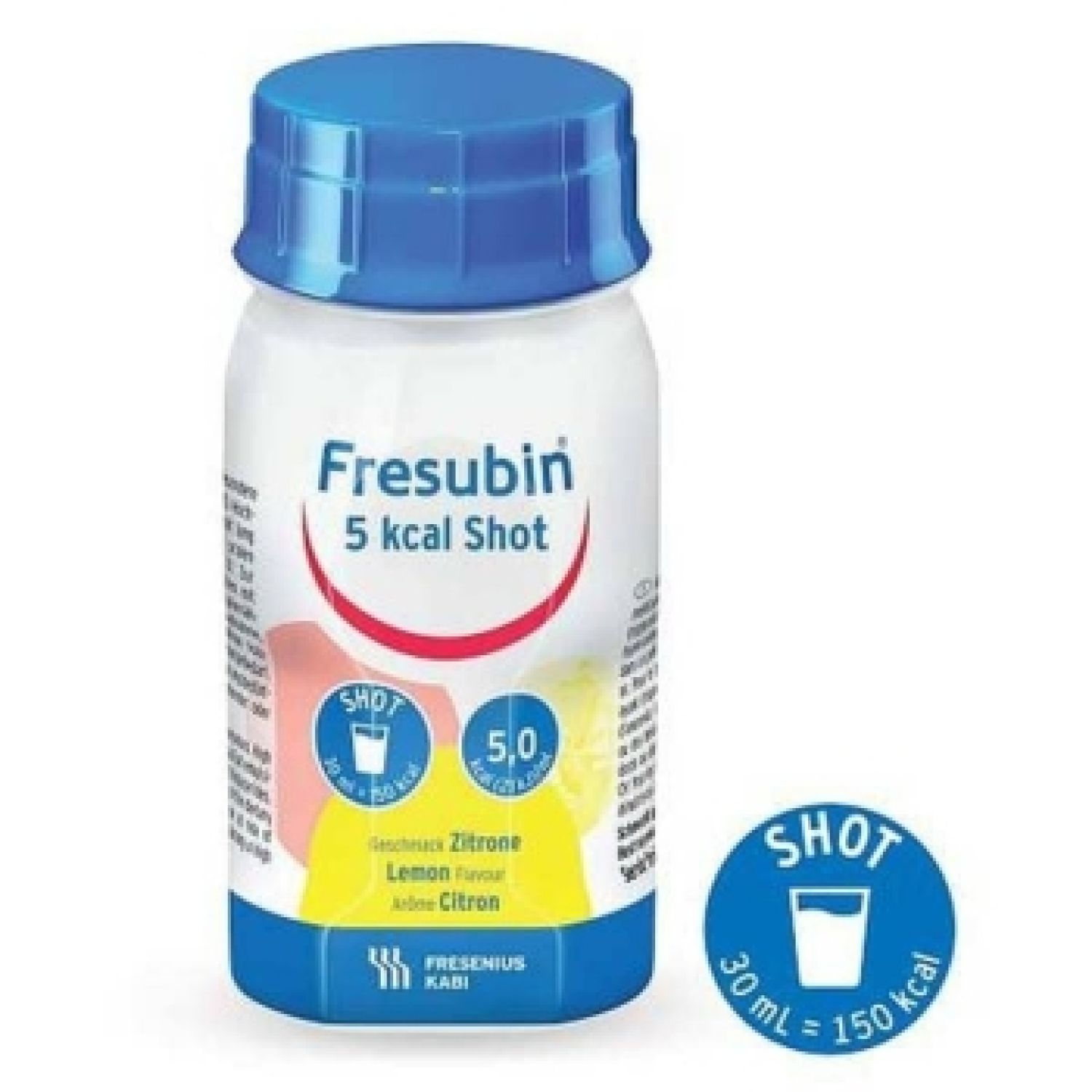Fresubin 5 Kcal Shot 120mL Lemon EasyBottle - Carton of 24