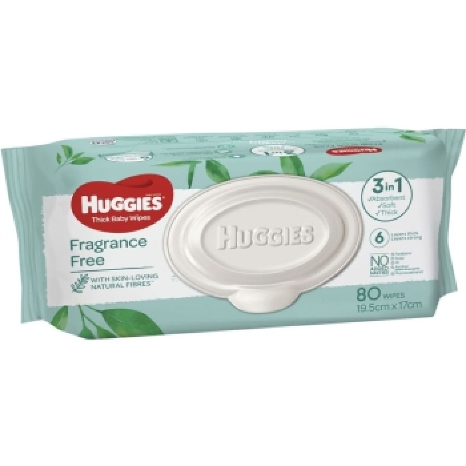 Huggies Baby Wipes Unscented Refill - Packet of 80