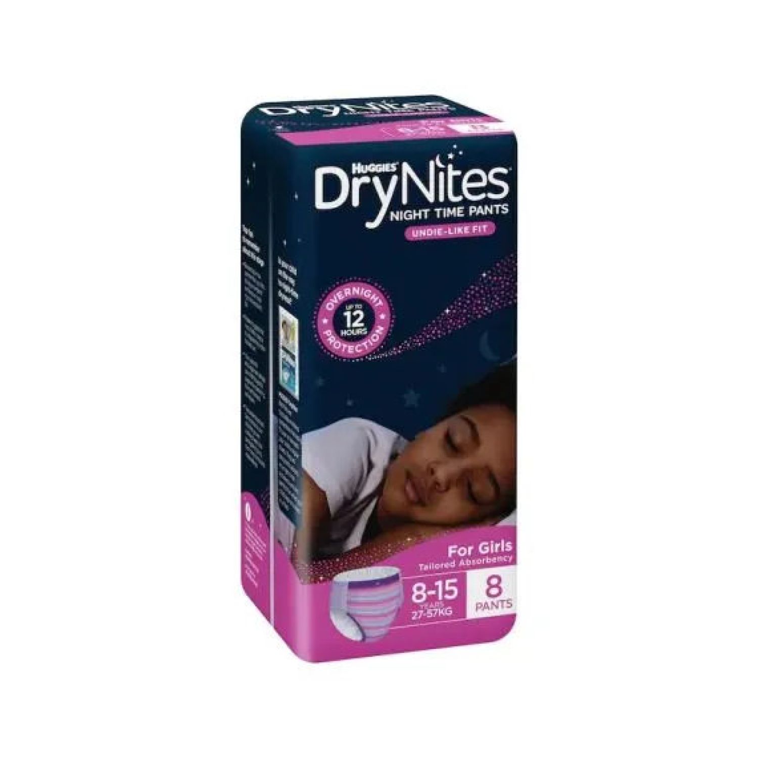 Huggies Drynites Pyjama Pants 8-15 Years Girl 27 57 Kg - Pack of 8