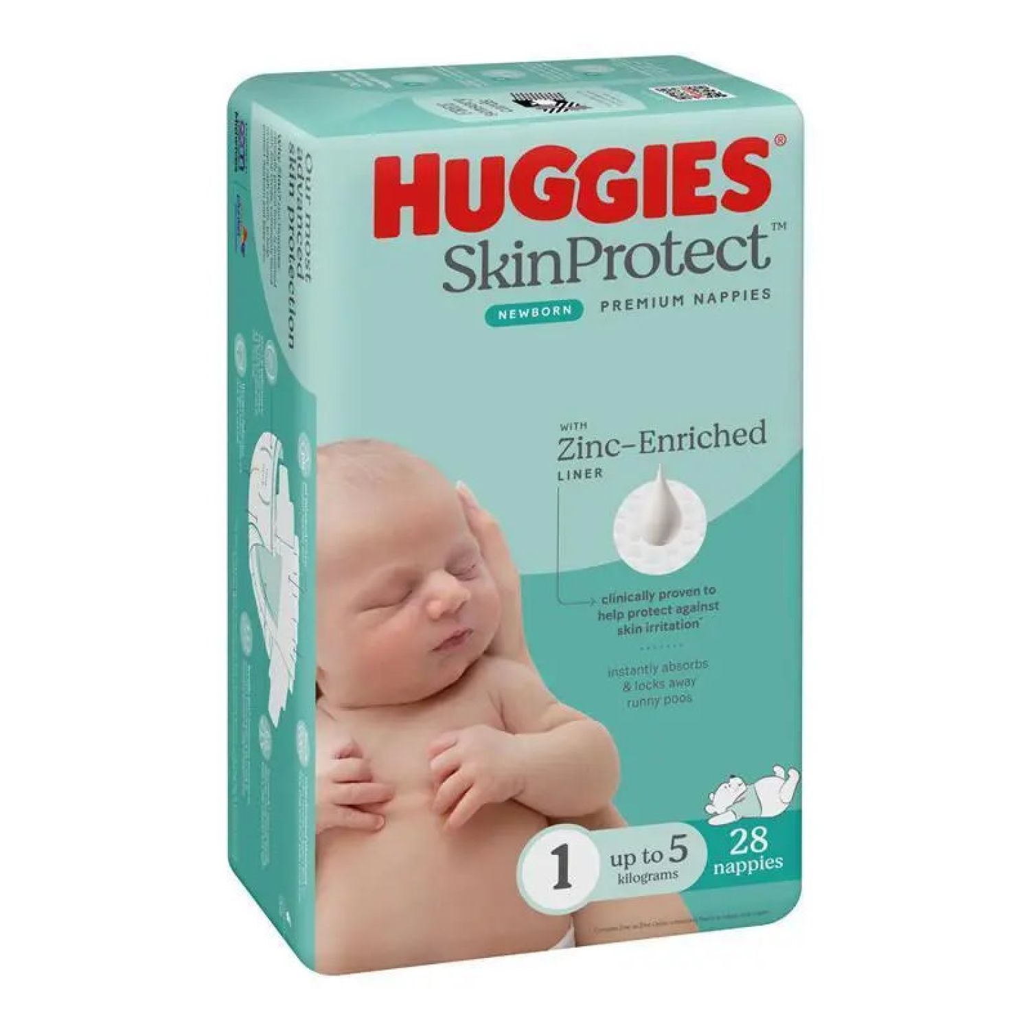 Huggies Nappies Size 1 Convenience x 28 - Packet of 28