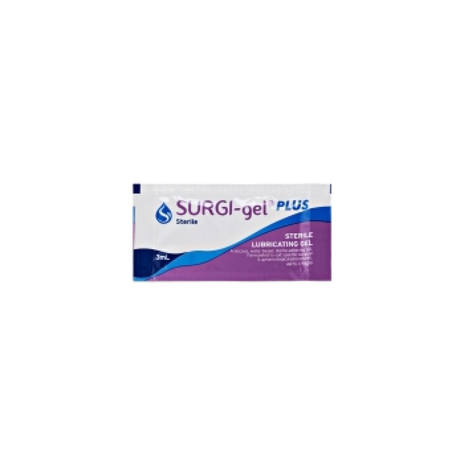 Lubricating Surgi-Gel Plus Sachet 3mL - Box of 144