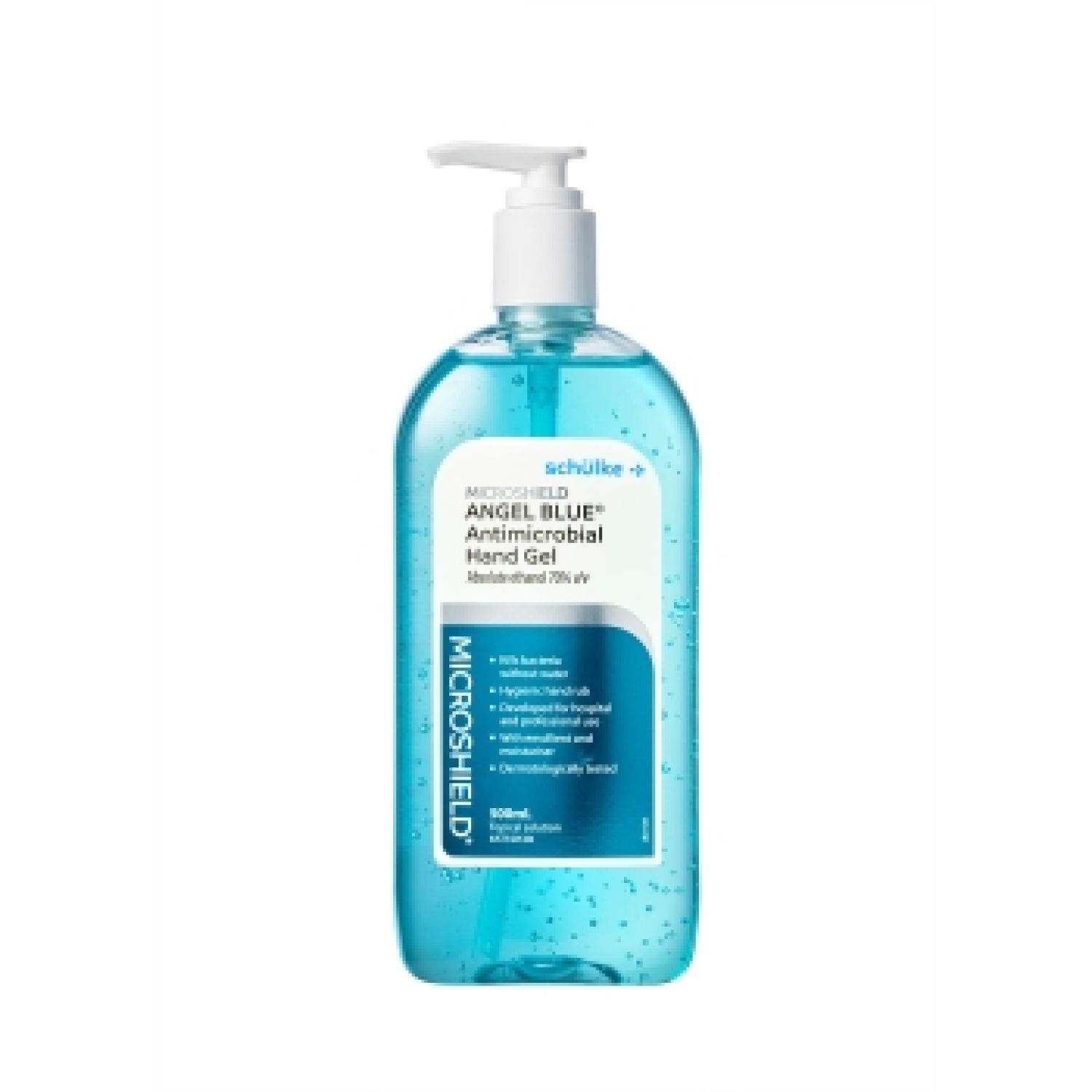 Microshield Angel Blue Antimicrobial Hand Gel - 500mL Pump- Each