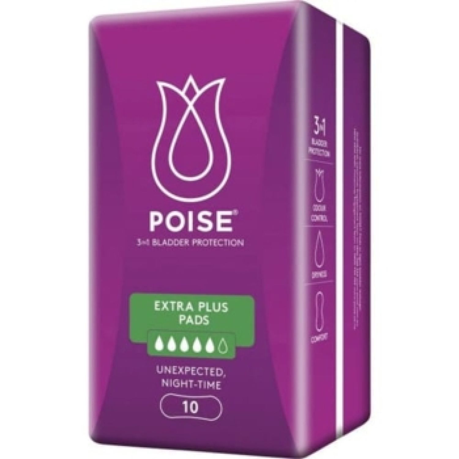 Poise Extra Plus Pads - Pack of 10