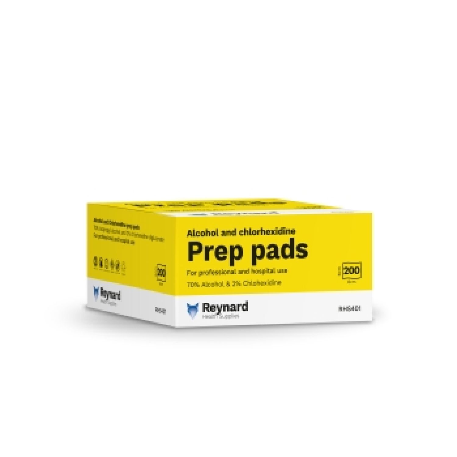 Prep Pads 70% Alcohol 2% Chlorhexidine - Box of 200