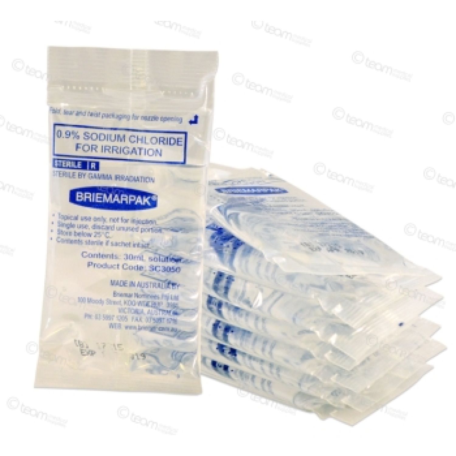 Sodium Chloride 0.9% Sachets 30mL- Box of 75 - Box of 75