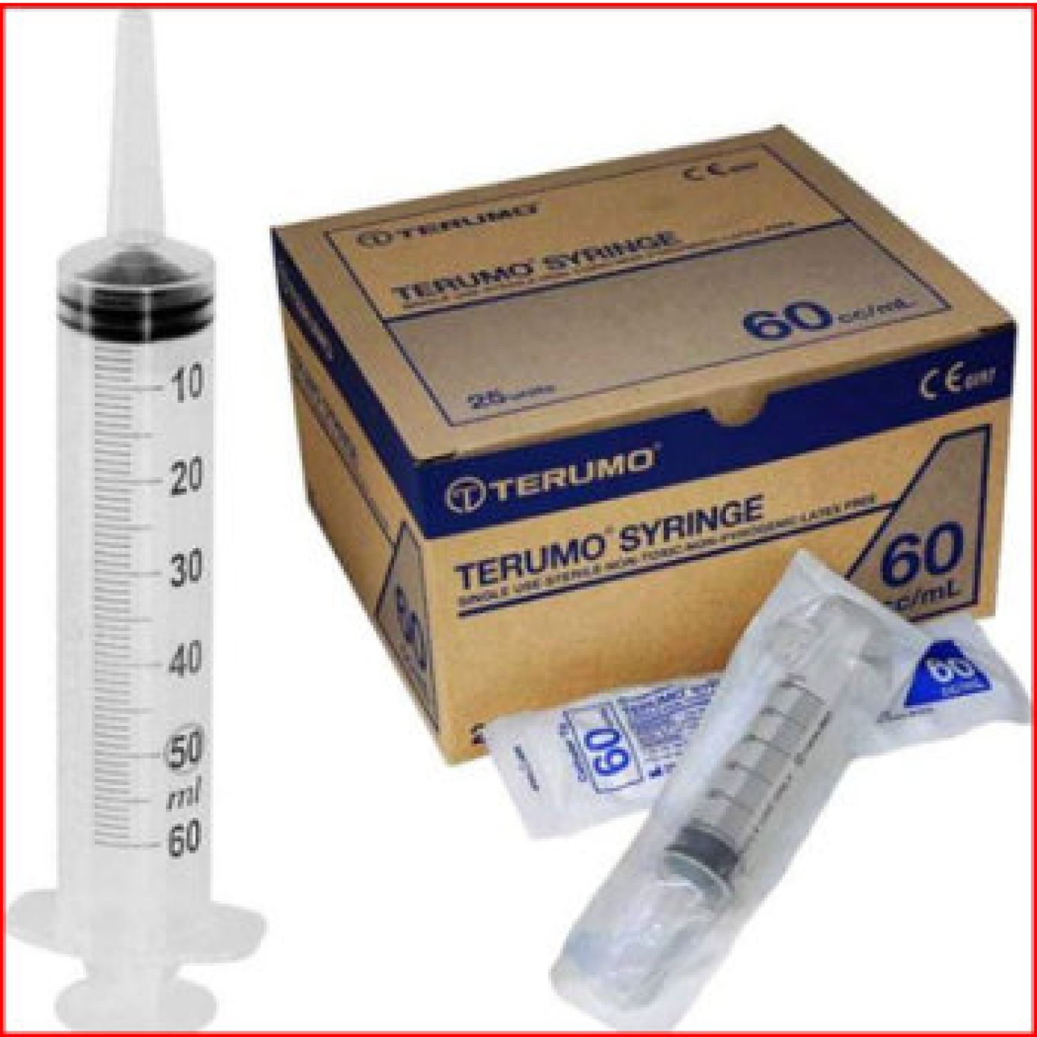 Terumo Syringe 60mL Catheter Tip - Carton of 100