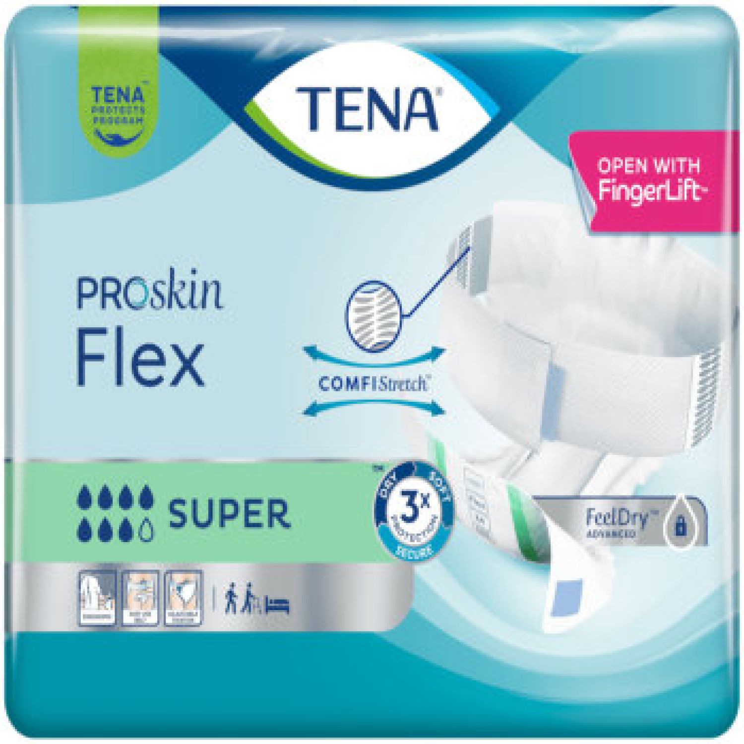 TENA Flex ProSkin Super - Packet of 30