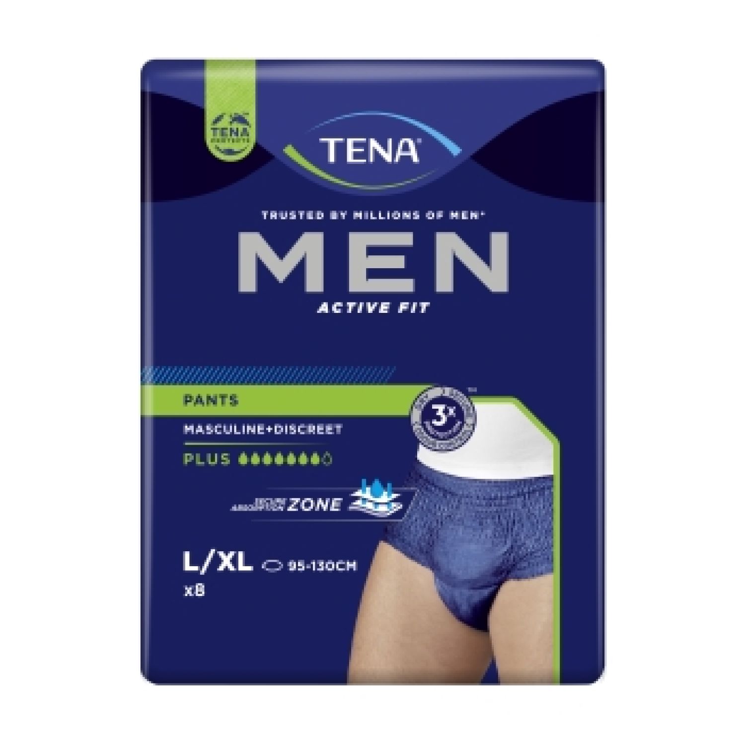 TENA Men Pants Active Fit Plus - Packet of 8