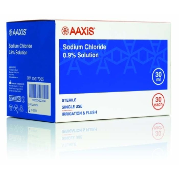 Sodium Chloride 0.9% Irrigation Solution - 30mL- Box of 30 vials - Box of 30