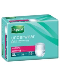 Depend Underwear Normal XL 14 - Packet of 14