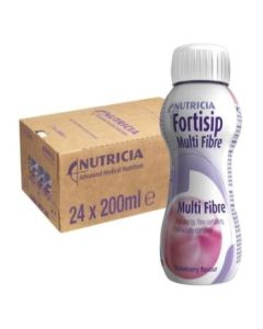 Fortisip Multi Fibre Strawberry Bottle 200mL - Carton of 24