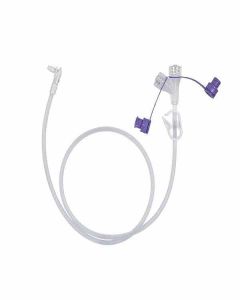 Avanos Mic-Key Extension Set With Secure-Lok* Right-Angle Connector With 2 X Inch Ports And Clamp - Box of 5