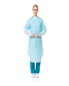 Primeon Isolation Gown With Thumb Hook Blue Regular - Each