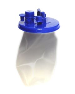 Receptal Liners 2000mL W/Valve Blue Lid - Carton of 50